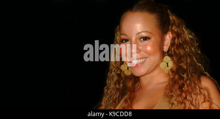 studioportrait der Sängerin Mariah Carey Stockfoto