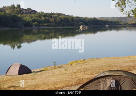 Povoa e Meadas Damm in Castelo de Vide. Alentejo, Portugal Stockfoto