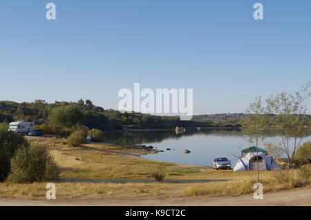 Povoa e Meadas Talsperre in Castelo de Vide, Portugal Stockfoto