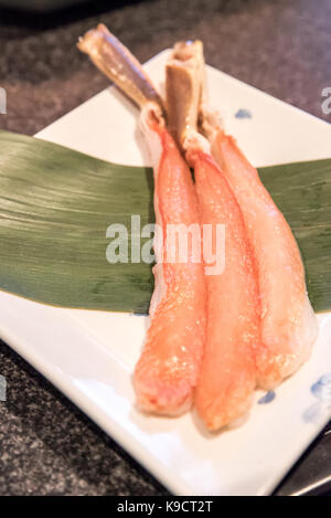 rote Königskrabbe Taraba Meeresfrüchte Stockfoto