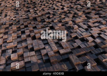 3d Würfel mit einem grunge Textur Stockfoto