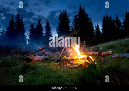 Die Fotos auf eine Reise auf die Karpaten um Pop Ivan. Stockfoto