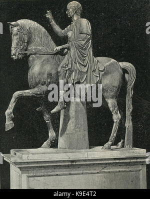 Neapel Museo Nazionale equestre Statua di Marco Nonio Balbo Padre Stockfoto