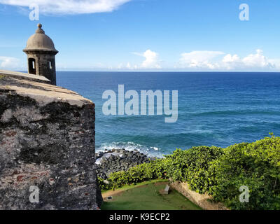 San Juan, Puerto Rico das historische Fort San Felipe del Morro. Puerto Rico Stockfoto