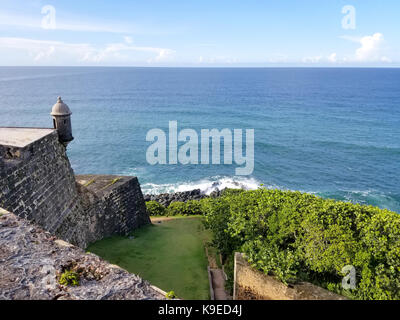 San Juan, Puerto Rico das historische Fort San Felipe del Morro. Puerto Rico Stockfoto