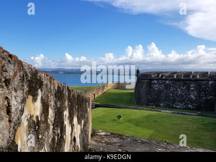 San Juan, Puerto Rico das historische Fort San Felipe del Morro. Puerto Rico Stockfoto