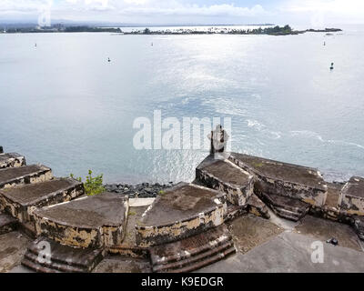 San Juan, Puerto Rico das historische Fort San Felipe del Morro. Puerto Rico Stockfoto