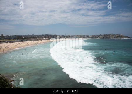 SYDNEY, NSW, Australien - NOVEMBER 21,2016: Massen an der Pazifik Küste am Bondi Beach in Sydney/Australien Stockfoto
