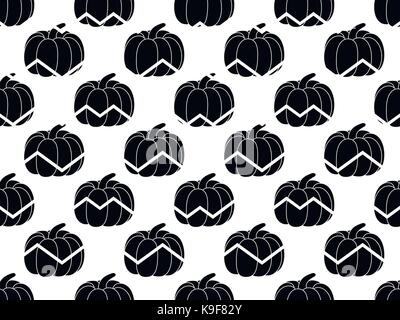 Kürbisse nahtlose Muster. Herbst Hintergrund mit kürbisse vor dem Hintergrund der im Zickzack. Vector Illustration Stock Vektor