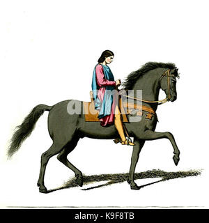 Mann auf Pferd (1) Stockfoto