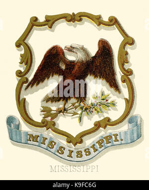 Mississippi State Wappen (Ill., 1876). Stockfoto