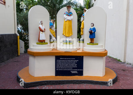 Philipsburg, Sint Maarten. Heiligtum Unserer Lieben Frau von La Salette, St. Martin von Tours Katholische Kirche. Stockfoto