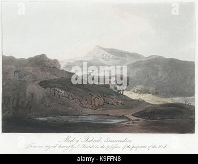 Moel y Shaboed, Carnarvonshire aus der ursprünglichen Zeichnung von J. Christal. im Besitz des Inhabers dieser Arbeit Stockfoto