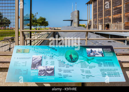 Le Redoutable neuclear, ein U-Boot in die Stadt am Meer, (La Cite de la Mer) in Cherbourg Stockfoto