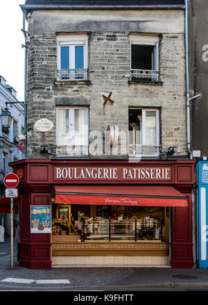 Eine typisch französische Patisserie in Cherbourg, Frankreich Stockfoto