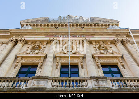 Detail aus dem Theater am Place General de Gaulle, Cherbourg, Frankreich. Stockfoto