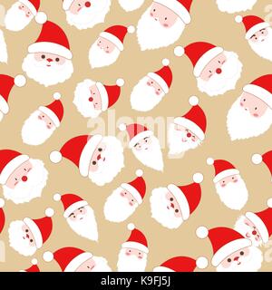 Weihnachten Santa Claus nahtlose Muster Stock Vektor