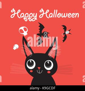 Lustige Katze für Halloween Stock Vektor