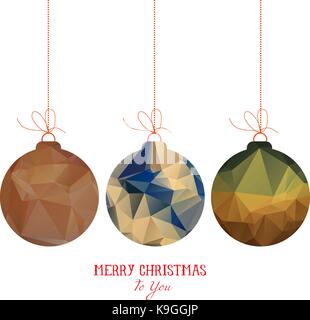 Weihnachtskugeln abstrakte isoliert auf weißem Hintergrund Stock Vektor