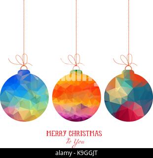 Weihnachtskugeln abstrakte isoliert auf weißem Hintergrund Stock Vektor