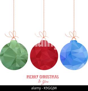 Weihnachtskugeln abstrakte isoliert auf weißem Hintergrund Stock Vektor