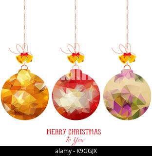 Weihnachtskugeln abstrakte isoliert auf weißem Hintergrund Stock Vektor