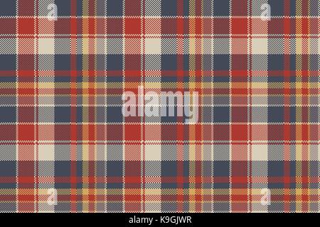 Tartan groben Stoff Textur nahtlose Muster. Vector Illustration. Stock Vektor