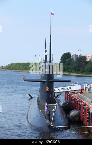 St. Petersburg, Russland, 5. Juli 2013 Niederländische u-boot Delfin, in den Hafen von St. Petersburg auf einen freundlichen Besuch Stockfoto