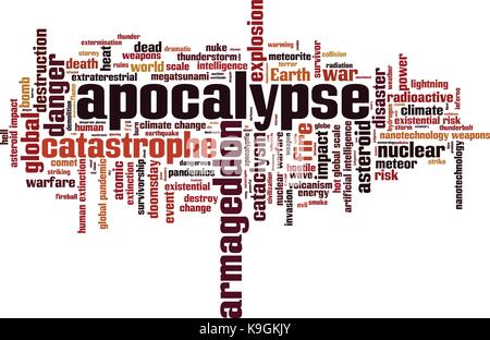 Apokalypse Wort cloud Konzept. Vector Illustration Stock Vektor