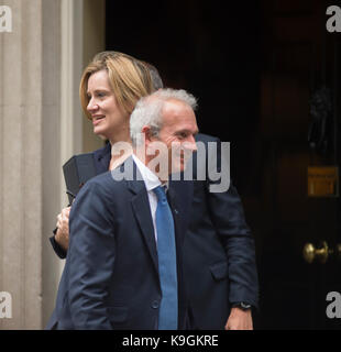 Downing Street, London, UK. 21. September 2017. Amber Rudd, Home Secretary verlässt Sitzung. Credit: Malcolm Park/Alamy Stockfoto