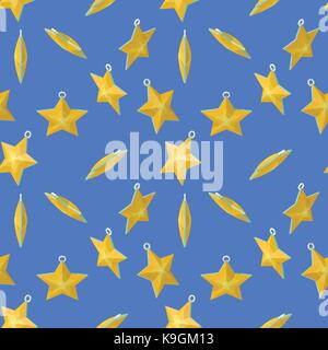Weihnachten Spielzeug Gold Star pattern Stock Vektor