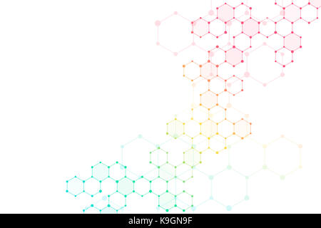 Molekül Dna, genetischen und chemischen Verbindungen. Abbildung Stockfoto