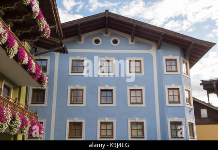 Bischofshofen, Salzburg, Salzburger Land, Österreich, typisch österreichischen Haus Stockfoto