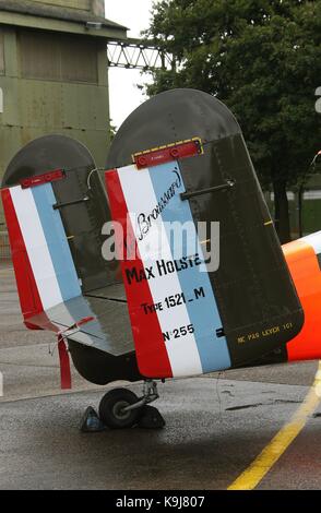 Le Broussard Max Holste 5-ML-Flugzeuge im ersten Airshow auf September an RAF Scampton am Rande der Stadt Lincoln England GB UK 2017 Stockfoto