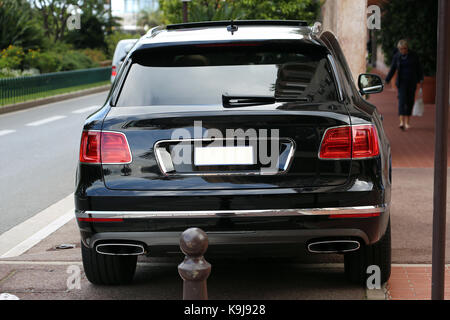 Luxus schwarzen SUV in Monaco Stockfoto