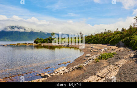 WESTERN Brook Pond, ein See Fjord zwischen den Long Range Mountains im Gros Morne National Park ein UNESCO-Weltkulturerbe, Neufundland, Kanada Stockfoto