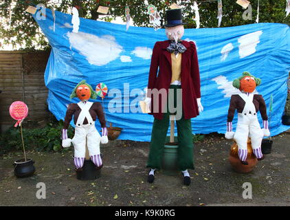 Clophill, UK. 23 Sep, 2017. Clophill Dorf Scarecrow Festival, Clophill, Bedfordshire, Großbritannien am 23. September 2017 Credit: KEITH MAYHEW/Alamy leben Nachrichten Stockfoto