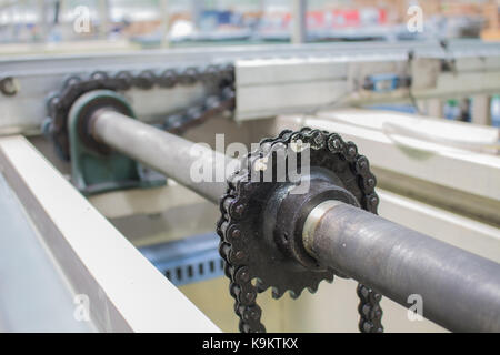 Die Kette Antriebswelle Linie Conveyor Industrial Stockfoto