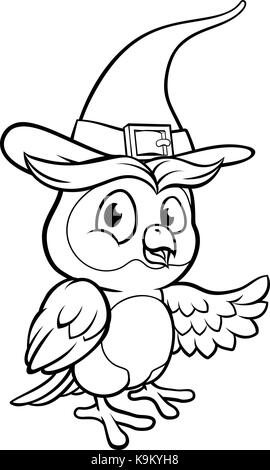 Cartoon Owl Charakter Stock Vektor