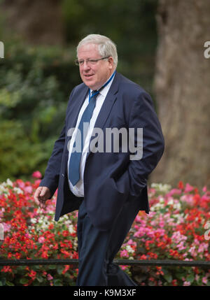 Downing Street, London, UK. 21. September 2017. Patrick McLoughlin, Kanzler des Herzogtums Lancaster besucht Kabinettssitzung. Credit: Malcolm Park/ Stockfoto