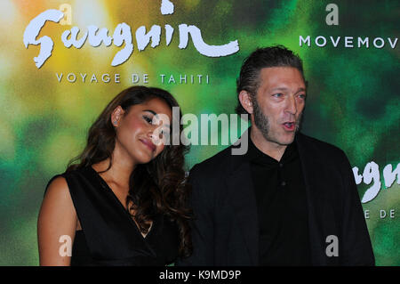 September 18th, 2017 - Paris Vincent Cassel und Darsteller der "Gauguin, Voyage de Tahiti' Film Premiere bei Gaumont Oper in Paris teilnehmen. Stockfoto