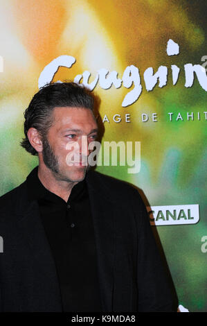 18. September 2017 - Paris Vincent Cassel und die Besetzung nehmen an der Filmpremiere "Gauguin, Voyage de Tahiti" an der Gaumont Opera in Paris Teil. Stockfoto