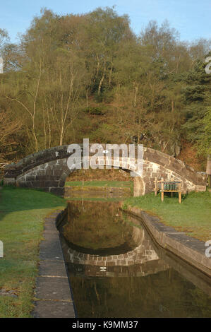 Brücke 3 caldon Canal, denford, on-Trent, Staffordshire, England, UK Vereinigtes Königreich Stoke Stockfoto