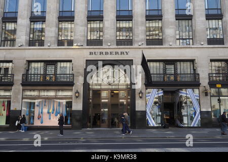 Burberry Flagship Store in der Regent Street in London Stockfoto