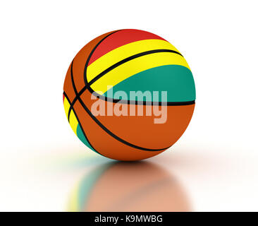 Bolivianischen Basketball Team (mit Freistellungspfad isoliert) Stockfoto