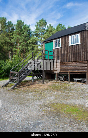 Alte Gebäude in der Highland Folk Museum in Aviemore, Schottland Stockfoto