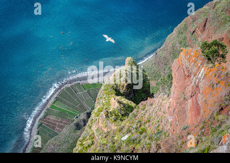 Landschaft von Miradouro do Cabo Girao, Madeira, Portugal Stockfoto