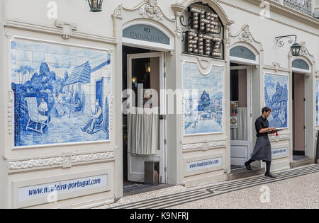 Ritz Cafe, Av Arriaga, Funchal, Madeira Stockfoto