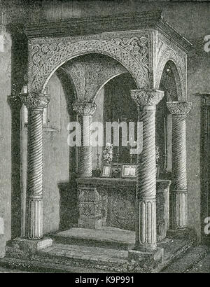 Ravenna Basilika di SantApollinare in Classe Baldacchino di S Eleucadio Stockfoto