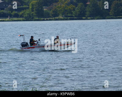 Dallas Feuerwehr Wasserrettung Einheit laufen am weißen Rock See-OL 58 Stockfoto